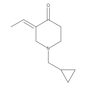 (3Z)-1-(cyclopropylmethyl)-3-ethylidenepiperidin-4-one结构式