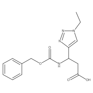 3-{[(benzyloxy)carbonyl]amino}-3-(1-ethyl-1H-1,2,3-triazol-4-yl)propanoic acid结构式