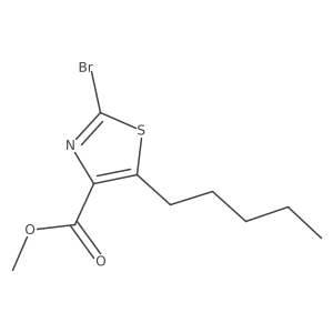 Methyl 2-bromo-5-pentyl-1,3-thiazole-4-carboxylate结构式