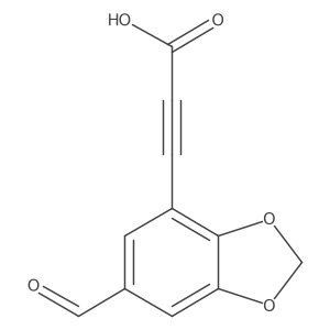 3-(6-Formyl-1,3-dioxaindan-4-yl)prop-2-ynoic acid结构式