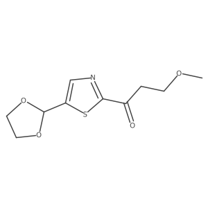 1-[5-(1,3-Dioxolan-2-yl)-1,3-thiazol-2-yl]-3-methoxypropan-1-one Structure