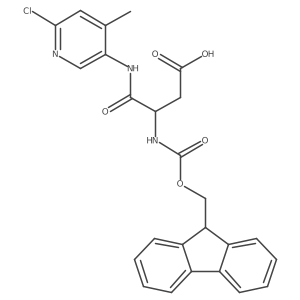 3-[(6-chloro-4-methylpyridin-3-yl)carbamoyl]-3-({[(9H-fluoren-9-yl)methoxy]carbonyl}amino)propanoic acid结构式