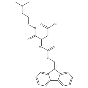 3-{[2-(dimethylamino)ethoxy]carbamoyl}-3-({[(9H-fluoren-9-yl)methoxy]carbonyl}amino)propanoic acid结构式