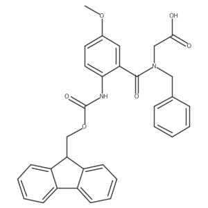 2-{N-benzyl-1-[2-({[(9H-fluoren-9-yl)methoxy]carbonyl}amino)-5-methoxyphenyl]formamido}acetic acid Structure