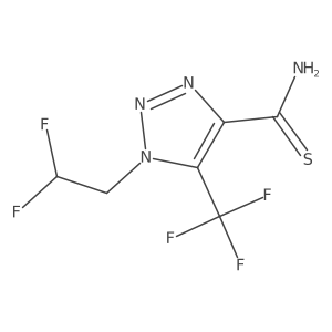 1-(2,2-difluoroethyl)-5-(trifluoromethyl)-1H-1,2,3-triazole-4-carbothioamide结构式