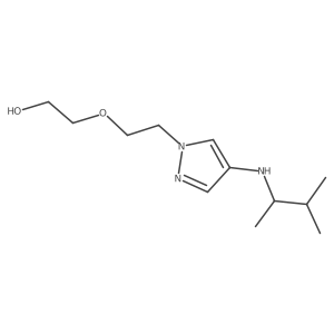 2-(2-{4-[(3-methylbutan-2-yl)amino]-1H-pyrazol-1-yl}ethoxy)ethan-1-ol结构式