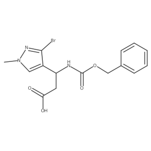 3-{[(benzyloxy)carbonyl]amino}-3-(3-bromo-1-methyl-1H-pyrazol-4-yl)propanoic acid Structure