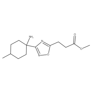 Methyl 3-[3-(1-amino-4-methylcyclohexyl)-1,2,4-oxadiazol-5-yl]propanoate结构式