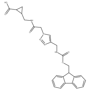 2-[(2-{4-[({[(9H-fluoren-9-yl)methoxy]carbonyl}amino)methyl]-1H-1,2,3-triazol-1-yl}acetamido)methyl]cyclopropane-1-carboxylic acid Structure