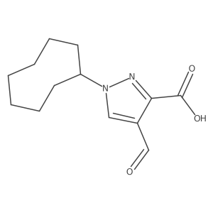 1-cyclooctyl-4-formyl-1H-pyrazole-3-carboxylic acid结构式