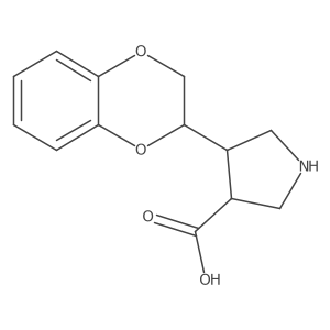 4-(2,3-Dihydro-1,4-benzodioxin-2-yl)pyrrolidine-3-carboxylic acid Structure