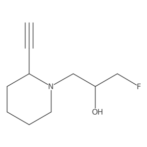 1-(2-Ethynylpiperidin-1-yl)-3-fluoropropan-2-ol Structure