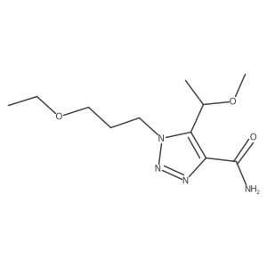 1-(3-ethoxypropyl)-5-(1-methoxyethyl)-1H-1,2,3-triazole-4-carboxamide结构式