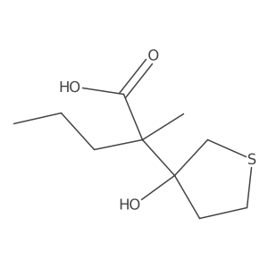 2-(3-Hydroxythiolan-3-yl)-2-methylpentanoic acid结构式