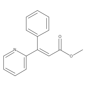 methyl (2Z)-3-phenyl-3-(pyridin-2-yl)prop-2-enoate结构式