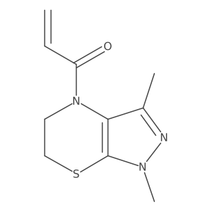 1-{1,3-dimethyl-1H,4H,5H,6H-pyrazolo[3,4-b][1,4]thiazin-4-yl}prop-2-en-1-one Structure