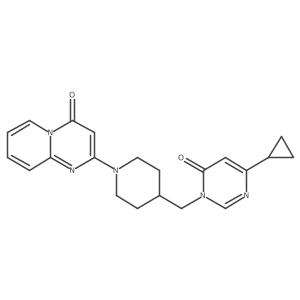 6-cyclopropyl-3-[(1-{4-oxo-4H-pyrido[1,2-a]pyrimidin-2-yl}piperidin-4-yl)methyl]-3,4-dihydropyrimidin-4-one结构式