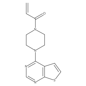 1-(4-Thieno[2,3-d]pyrimidin-4-ylpiperazin-1-yl)prop-2-en-1-one结构式