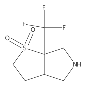 (3Ar,6aR)-6a-(trifluoromethyl)-2,3,3a,4,5,6-hexahydrothieno[2,3-c]pyrrole 1,1-dioxide Structure