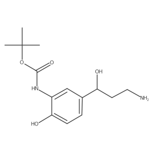 tert-butyl N-{5-[(1S)-3-amino-1-hydroxypropyl]-2-hydroxyphenyl}carbamate Structure