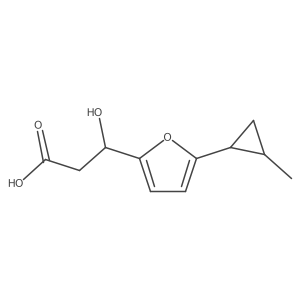 (3S)-3-hydroxy-3-[5-(2-methylcyclopropyl)furan-2-yl]propanoic acid结构式