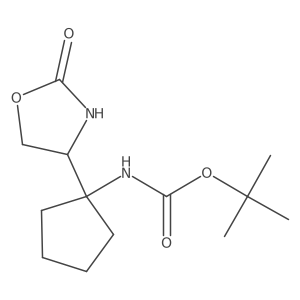 tert-butyl N-[1-(2-oxo-1,3-oxazolidin-4-yl)cyclopentyl]carbamate Structure