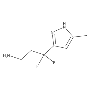 3,3-difluoro-3-(5-methyl-1H-pyrazol-3-yl)propan-1-amine Structure