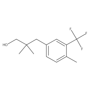 2,2-Dimethyl-3-[4-methyl-3-(trifluoromethyl)phenyl]propan-1-ol Structure