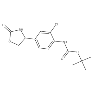 tert-butyl N-[2-chloro-4-(2-oxo-1,3-oxazolidin-4-yl)phenyl]carbamate Structure