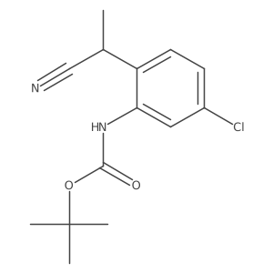 tert-butyl N-[5-chloro-2-(1-cyanoethyl)phenyl]carbamate结构式