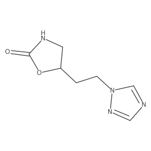 5-[2-(1H-1,2,4-triazol-1-yl)ethyl]-1,3-oxazolidin-2-one Structure