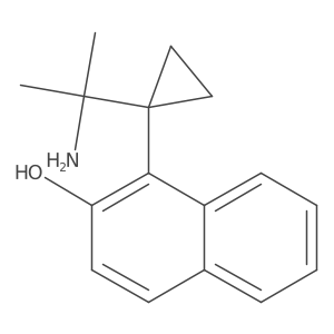 1-[1-(2-Aminopropan-2-yl)cyclopropyl]naphthalen-2-ol结构式