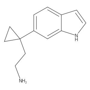 2-[1-(1H-indol-6-yl)cyclopropyl]ethan-1-amine结构式
