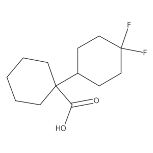 1-(4,4-Difluorocyclohexyl)cyclohexane-1-carboxylic acid结构式