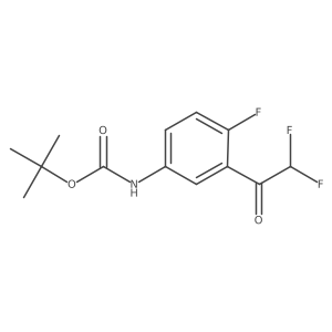 tert-butyl N-[3-(2,2-difluoroacetyl)-4-fluorophenyl]carbamate Structure