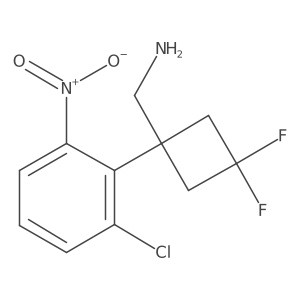 [1-(2-Chloro-6-nitrophenyl)-3,3-difluorocyclobutyl]methanamine结构式