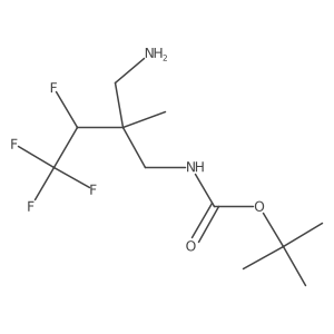 tert-butyl N-[2-(aminomethyl)-3,4,4,4-tetrafluoro-2-methylbutyl]carbamate结构式