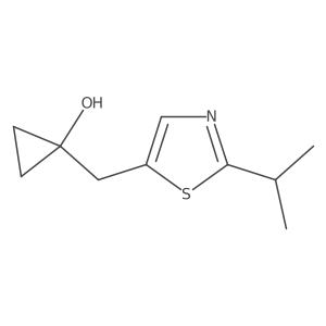 1-{[2-(Propan-2-yl)-1,3-thiazol-5-yl]methyl}cyclopropan-1-ol结构式