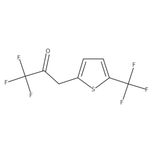1,1,1-Trifluoro-3-[5-(trifluoromethyl)thiophen-2-yl]propan-2-one Structure