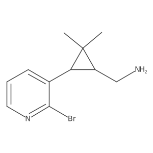 [3-(2-Bromopyridin-3-yl)-2,2-dimethylcyclopropyl]methanamine结构式