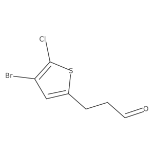 3-(4-Bromo-5-chlorothiophen-2-yl)propanal结构式