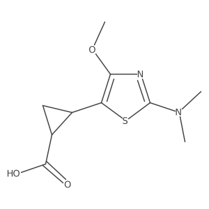 2-[2-(Dimethylamino)-4-methoxy-1,3-thiazol-5-yl]cyclopropane-1-carboxylic acid Structure