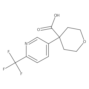 4-[6-(Trifluoromethyl)pyridin-3-yl]oxane-4-carboxylic acid结构式