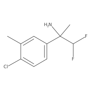 2-(4-Chloro-3-methylphenyl)-1,1-difluoropropan-2-amine Structure