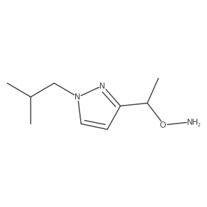 O-{1-[1-(2-methylpropyl)-1H-pyrazol-3-yl]ethyl}hydroxylamine Structure