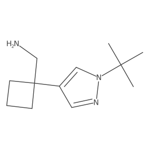 [1-(1-tert-butyl-1H-pyrazol-4-yl)cyclobutyl]methanamine Structure