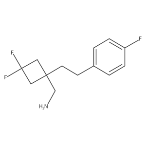 {3,3-Difluoro-1-[2-(4-fluorophenyl)ethyl]cyclobutyl}methanamine结构式