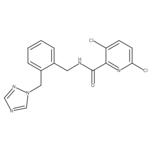 3,6-dichloro-N-({2-[(1H-1,2,4-triazol-1-yl)methyl]phenyl}methyl)pyridine-2-carboxamide结构式