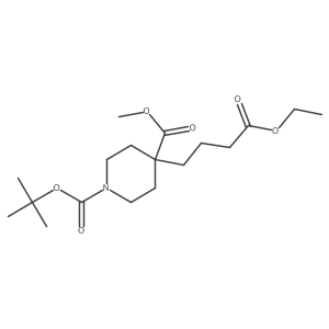 1-O-tert-butyl 4-O-methyl 4-(4-ethoxy-4-oxobutyl)piperidine-1,4-dicarboxylate Structure