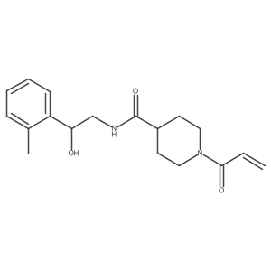 N-[2-Hydroxy-2-(2-methylphenyl)ethyl]-1-prop-2-enoylpiperidine-4-carboxamide结构式